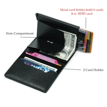 BISI GORO 2020 Slim RFID Denarnice Poslovno Kartico sim Hasp Aluminija Kreditne Kartice Denarnice Kovinski Kreditne Mini smart Moških Torbici Primeru
