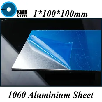 1*100*100 mm Aluminij 1060 Stanja Čistega Aluminija Pločevina DIY Materiala Brezplačna Dostava