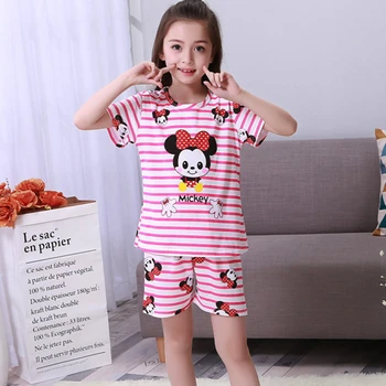 Disney Mickey Pijamas Set Za Otroke Otrok Fantje Dekleta Jeseni Pižame Minnie Mouse Princesa Sofija Dolg Rokav Sleepwear Homewear