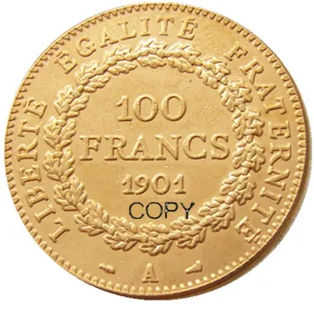Francija 1878 - 1906 18 Let Na Voljo 100 Frankov Pozlačeni Kopijo Okrasite Kovanec