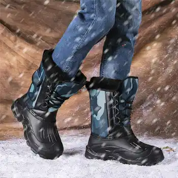 2020 Nepremočljiva Moških Varnost Čevelj Non-slip Sneg Škornji Priljubljena Visoki Vrh Čevlji Pozimi Toplo Krzno Platforma Čevlji za Pohodništvo Plišastih Botas H16
