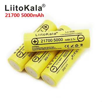 LiitoKala Lii-50E 21700 5000mA 35A Li-ionska Baterija Discharger 3,7 V dc Baterija za Elektronsko Cigareto Baterija In Napajanje-Baterija Orodja