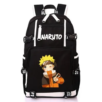 Nov Slog Anime Naruto Vzorec Nahrbtnik z USB Polnjenjem Vrata Schoolbags za Fante, Dekleta, Najstnike, Študente Mochilas