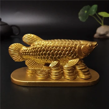 Zlato Živali, Rib Kipi Figurice Srečen Okraski Doma Dekoracijo Kitajski Feng Shui Kip Bude, Kiparstvo Smolo, Darila, Obrti