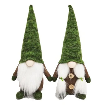 2-Delni Set Risanka Gnome Santa Claus Zeleni Gozd Elf Brezosebna Lutka Plišastih Igrač Ustvarjalne Otroke, Božični Zabavi