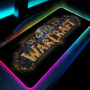 RGB LED Mouse Pad Xxl Igralci Mesa Igralec Dekoracijo Gaming Računalnik Pribor iz Ozadja Mat Gloway WOW za World of Warcraft