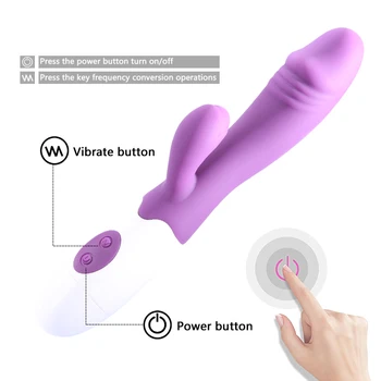 Rabbit Vibrator za G-spot Vagine, Klitoris Stimulator Ženske Masturbator Vibrator Rabbit Vibrator Vagina Massager AV Sex Igrača za Pare