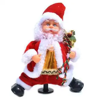 Čudno Nove Lestve/plezanje Kroglice Električni Glasbe Santa Claus Lutka, Božični Okraski, Igrače za Otroke