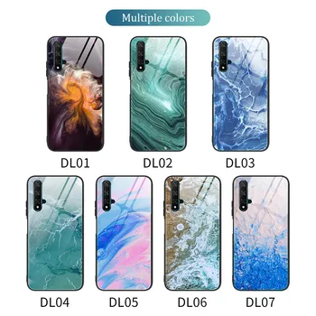 Marmor stekla primeru mobilni telefon Za Huawei Honor 8x 10lite 20lite čast 20 20i huawei honor 20Pro 9xPro Pokrov Zaščitni Fundas