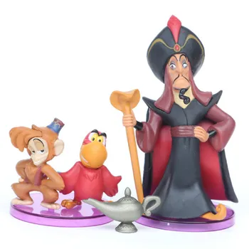 Disney 2-10 cm Aladdin 8pcs Cartoon Princeso Lutka Jasmina Genie Jafar Anime Slika Pvc figuric Igrače za Otroški DS24