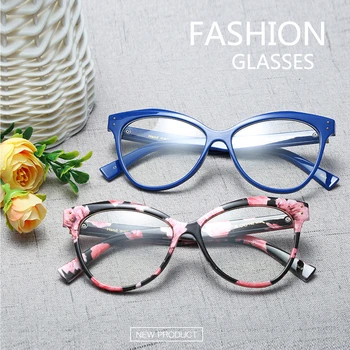 Mimiyou Moda Cat Eye Glasses Okvir Optičnih Očal Ženske Zakovice Ultra Lahka Očala Okvir Jasno UV400 blagovne Znamke Oblikovalec oculos