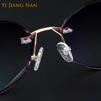 Diamond Očala Očala iz Titana Okvirji Odtenek Leče Rimless Očala oculos de grau feminino sončna Očala
