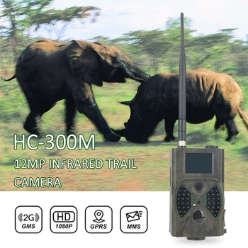 2G GSM MMS Lovske Kamera 12MP 1080P Foto Pasti za Divje Fotoaparat HC300M Chasse Wildlife Nadzor Skladbe Cam