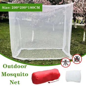 200*200*180 cm Velik Bel Kampiranje Komarjem, Notranja Zunanja Vrečko za Shranjevanje Insektov Šotor proti Komarjem na Prostem mreža proti komarjem