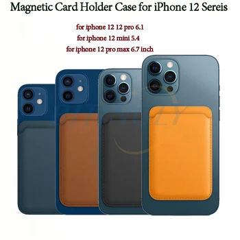 Pravega Usnja Snemljivo Magnetno Ohišje za iPhone 12 Pro Max Denarnice Kartico Primeru Caja Magnetica Magsafing za iPhone 12 12 Mini