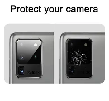 100pcsCamera Objektiv Kaljeno Steklo Za Samsung Galaxy S20 Ultra Zaščitnik Na S20 Plus S 20 + Upoštevajte, 20 Opomba 20 plus zaslon patron