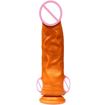 Super Veliki Realistični Silikonski Vibrator S Sesalno Pokal Hands-free Play Erotično Sex Igrače Za Ženske Masturbator G Spot Penis Kurac