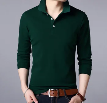 Jeseni in pozimi novih moških priložnostne dolgo sleeved moda preprost t-shirt 2833