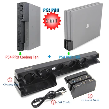 Nadzor za Sony PS4 Igralno Konzolo Play Station Playstation PS 4 Pro Hladilnik Hladilni Ventilator DC 5V USB Pripomoček Krmilnik Hlajenje