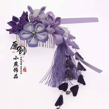 Zajec Cvet Headdress Japonski Kimono Pribor Ostra Klasične Poroke Pokrivala Sakura Hairwear Las Ženske Headdress