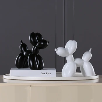 V Novi, Moderni Preprost Balon Pes Smolo Kip Živalskih Figur Kiparstvo Za Notranje Dekoracije Darila Osem Barv 13