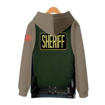 Pomlad Jesen Vojaško Uniformo ŠERIF 3d Hoodies Puloverju Modni Moški Ženske Hoodie, ki so Hoody Priložnostne Long Sleeve Hooded zgornji del Trenirke