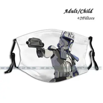 Rex kapitan Novo 3D Maska Zaščitna Pokrivna Orodje Stroj za Večkratno uporabo Dihanje maske za obraz Clone Wars Tcw Nevihta Clone Trooper
