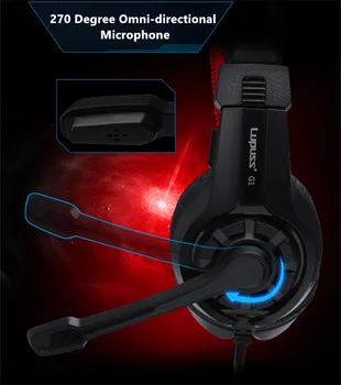 Popust LPS G1 Glasba Super Bass Gaming Slušalke Čelade Audio Slušalke Lučka Slušalke z Mikrofonom za Računalnik PC Gamer