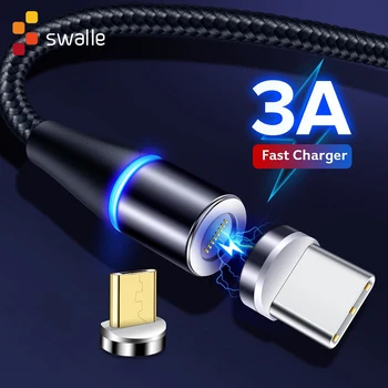 Swalle Micro USB Kabel 3A Hitro Polnjenje Polnilnik Microusb Kabel Za Samsung Xiaomi Redmi Android Mobilni Telefon Žice Kabel 1m 2m