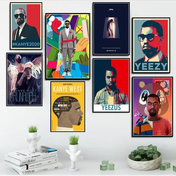 Vroče Kanye West Življenje Pablo Rap Hip Hop Super Zvezdo Plakatov In Fotografij Slikarstvo, Umetnost, Stenske Slike Doma Dekor quadro cuadros