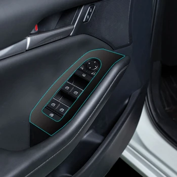 Pcmos PVC Notranje Okno Stikala Kritje Trim Nalepke Za Mazda 3 2019 2020 Auto Notranje zadeve Ornamenti Dodatki