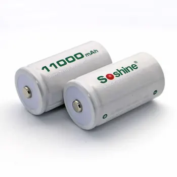 Soshine 2PCS D/R20 Velikost RTU D11000 Baterija za ponovno Polnjenje NiMH 11000mAh 1.2 V Baterijo Višje Trenutne Zmogljivosti Baterije