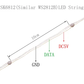 5 V USB SK6812 LED Dekorativna Luč Niz Za Spalnice WS2812B RGB LED Luči Bluetooth Barvno Naslovljive Posamično