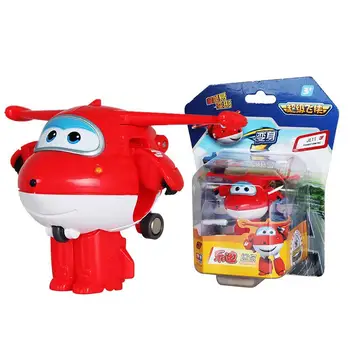 4pcs/set Min Super Krila Letala ABS Robot igrač in figuric Super Krilo Preoblikovanje Jet Animacija za Otroke, Otroci Darilo