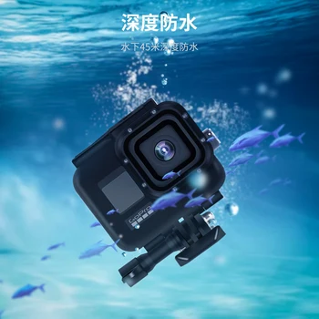 45m Podvodni Vodotesno Ohišje za GoPro Hero 8 Black Potapljanje Zaščitni Pokrov Ohišja Nastavek za Go Pro 8 Opremo