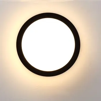 LED stropna luč akril lučka črno bel mini hodnik vhod notranjo dekoracijo okrogle površine, vgrajena razsvetljava držalo