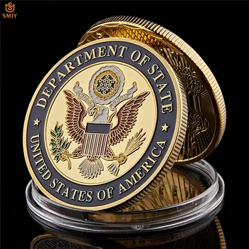5Pcs/Veliko US Department Of State Veleposlaništvo Pariz, Francija Stolp pozlačeni Izziv Spominski Kovanec Zbiranje In Darila