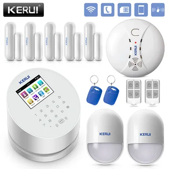 KERUI W2 Za 2,4 Palčni Zaslon, WIFI GSM, PSTN Alarmni Sistem Varnost RFID Kartice Disalarm Detektorja Gibanja Pametni Dom Protivlomni Alarmni Sistem