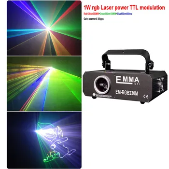 1,2 W RGB DMX Barvno ILDA Animacija Lasersko Svetlobo DJ Fazi Učinek 1.2 W 1200mW