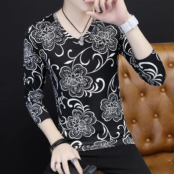 Kratek sleeved majica s kratkimi rokavi moški tanke oddelek korejska različica self-gojenje krog vratu moške pol-oplaščeni t-shirt tiskanje